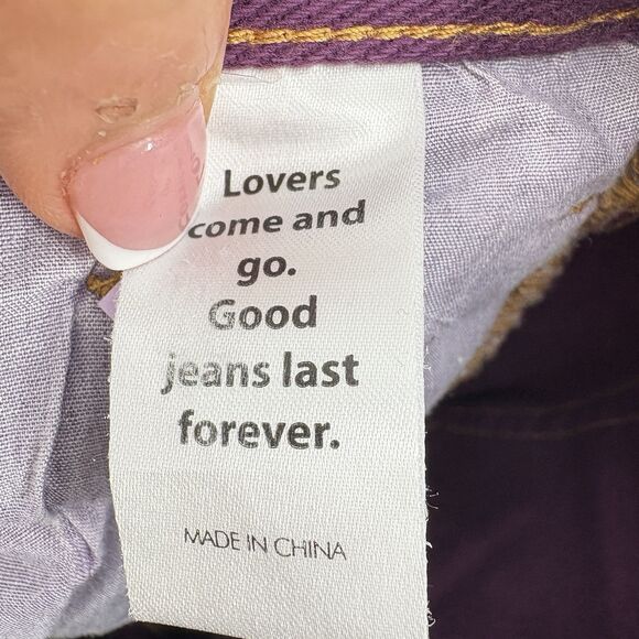 Pacsun Women 22 Purple Low Rise Straight Leg Jeans Button Fly Button - Picture 9 of 9